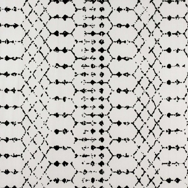 Flash Furniture Geometric Bohemian Low Pile Rug - 8' x 10' - Ivory/Black - RC-CR19-1330-810-WH-GG