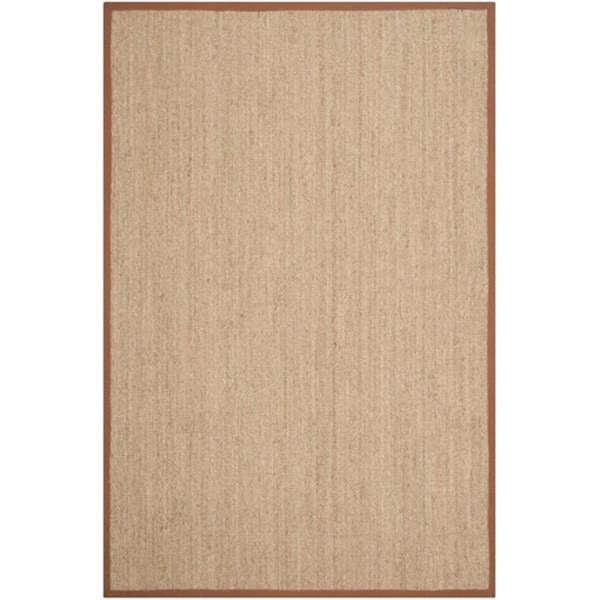 Safavieh Natural Fiber Power Loomed Round Rug- Natural - Brown- 6 x 6 ft. - NF115B-6R