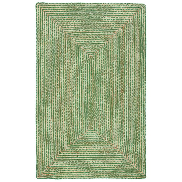 Safavieh 8 x 10 ft. Cape Cod Global Rectangle Hand Woven Rug Green & Natural - CAP202Y-8