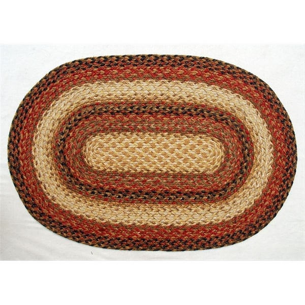 Homespice Decor Russet Hudson Jute Braided Rugs - Oval - 504043