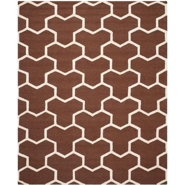 Safavieh Cambridge Hand Tufted Rectangle Rug- Dark Brown - Ivory- 2 x 3 ft. - CAM146H-2