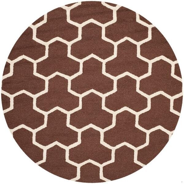 Safavieh Cambridge Hand Tufted Rectangle Rug- Dark Brown - Ivory- 2 x 3 ft. - CAM146H-2