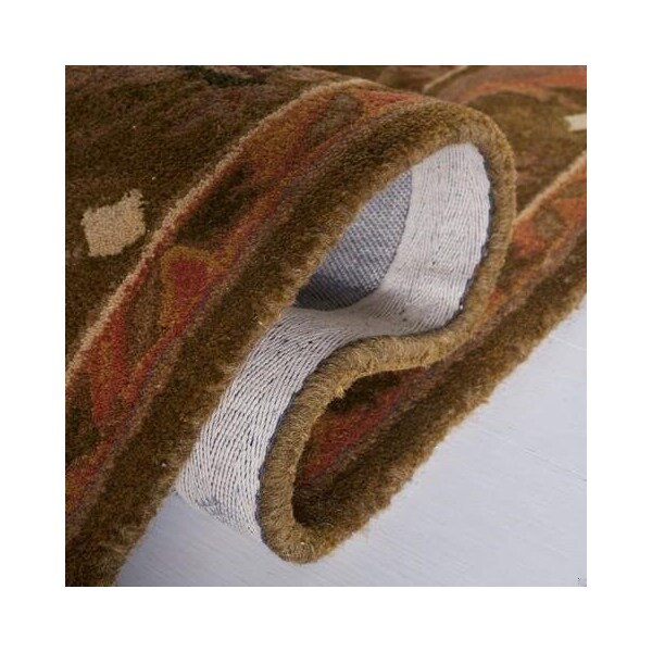 Safavieh 2 ft.-6 in. x 5 ft. Antiquity Hand Tufted Half Moon Area RugOlive & Gold - AT52A-25HM