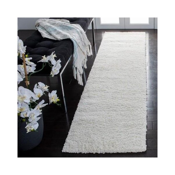 Safavieh 2 x 8 ft. August Shag 500 Contemporary Runner Power Loomed Rug Ivory - AUG544A-28