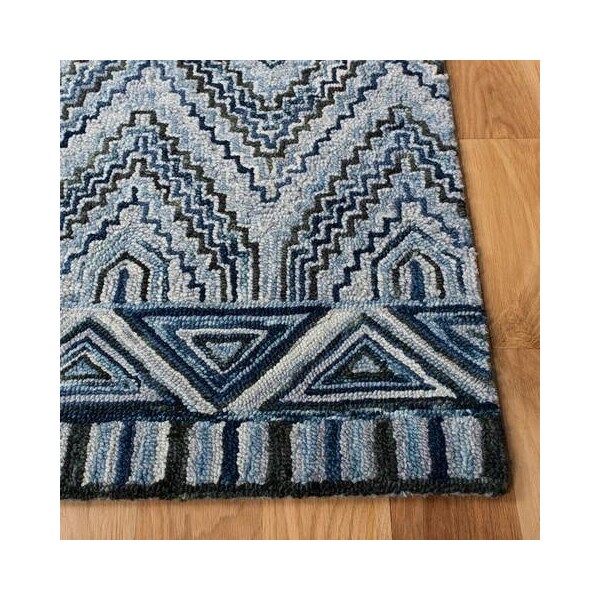 Safavieh Aspen Hand Tufted Rectangle Area RugGrey & Blue 3 x 5 ft. - APN823F-3