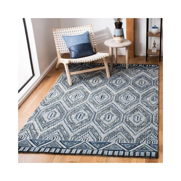 Safavieh Aspen Hand Tufted Rectangle Area RugGrey & Blue 3 x 5 ft. - APN823F-3