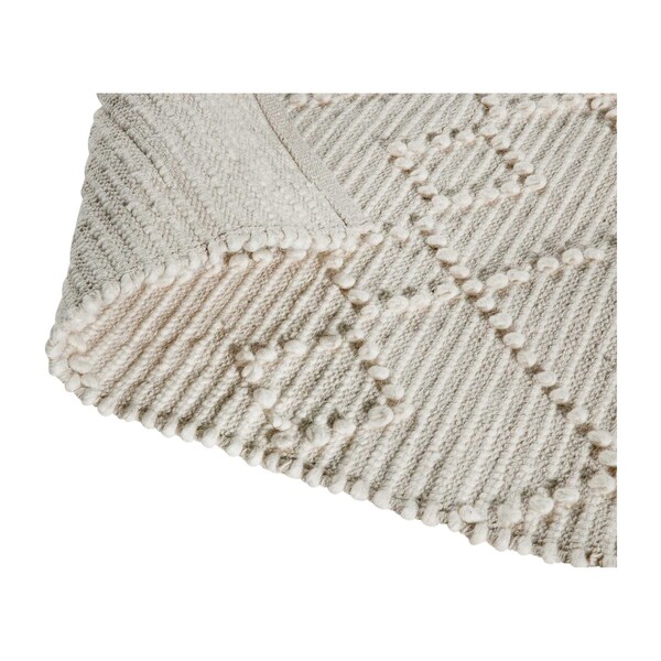 Flash Furniture 8'x10' White & Ivory Handwoven Geometric Area Rug - CI-20-9450A-810-CR-GG