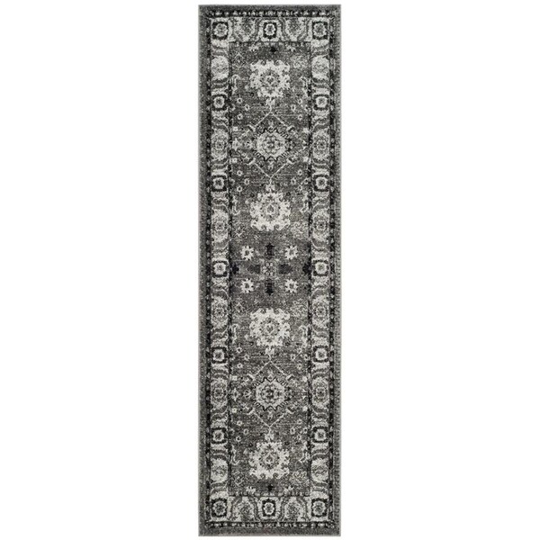 Safavieh 2 ft.-3 in. x 8 ft. Vintage Hamadan Power Loomed Runner Rug, Grey and Black - VTH214K-28