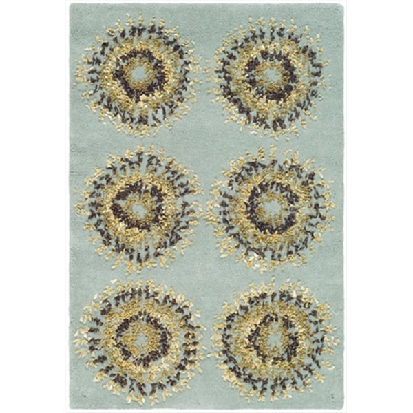 Safavieh 2 x 3 ft. Accent Contemporary Soho Light Blue and Multi Color Hand Tufted Rug - SOH719C-2