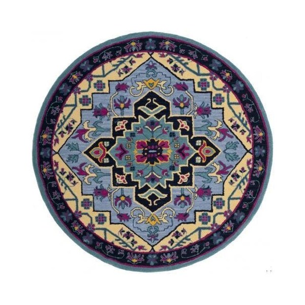 Safavieh Bellagio Hand Tufted Square Area RugLight Blue & Multicolor 5 x 5 ft. - BLG506B-5SQ