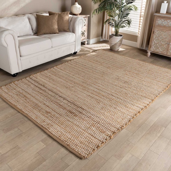 Baxton Studio Osage Modern and Contemporary Natural Handwoven Hemp Blend Area Rug - 188-11839-ZORO
