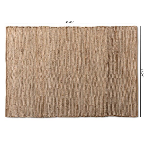 Baxton Studio Osage Modern and Contemporary Natural Handwoven Hemp Blend Area Rug - 188-11839-ZORO