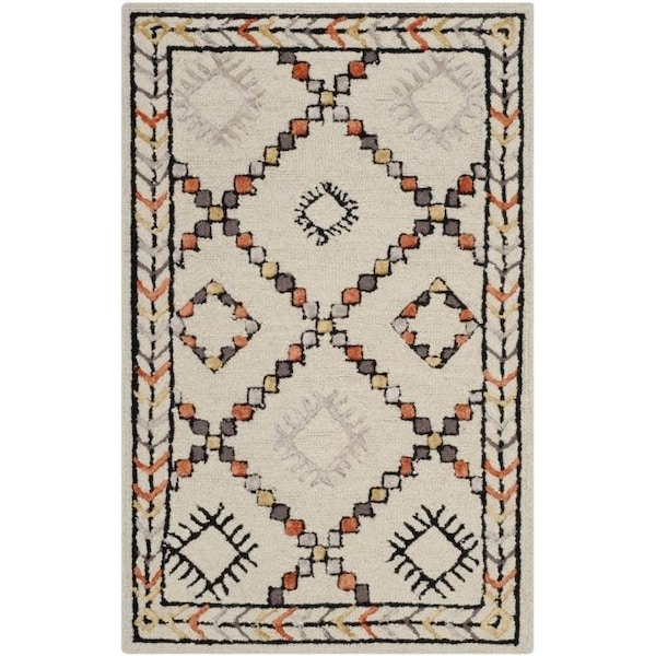 Safavieh 2 ft.6 in. x 4 ft. Bellagio Hand Tufted Accent Area RugIvory & Multicolor - BLG548A-24