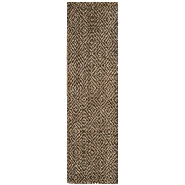 Safavieh Natural Fiber Hand Woven Runner Rug, Natural and Grey - 2 ft.-3 in. x 6 ft. - NF181D-26