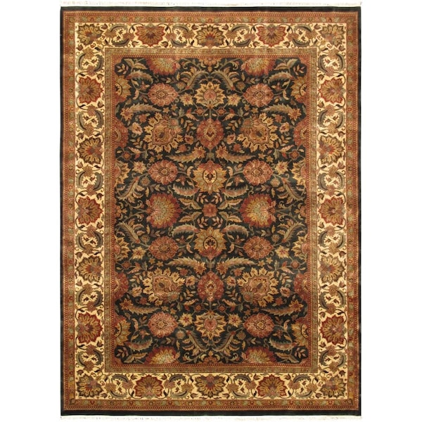 Wall-To-Wall Mogul Art Agra Collection Hand-Knotted Lambs Wool Area Rug, Red - 10 ft. 2 in. x 14 ft. - WA1608893