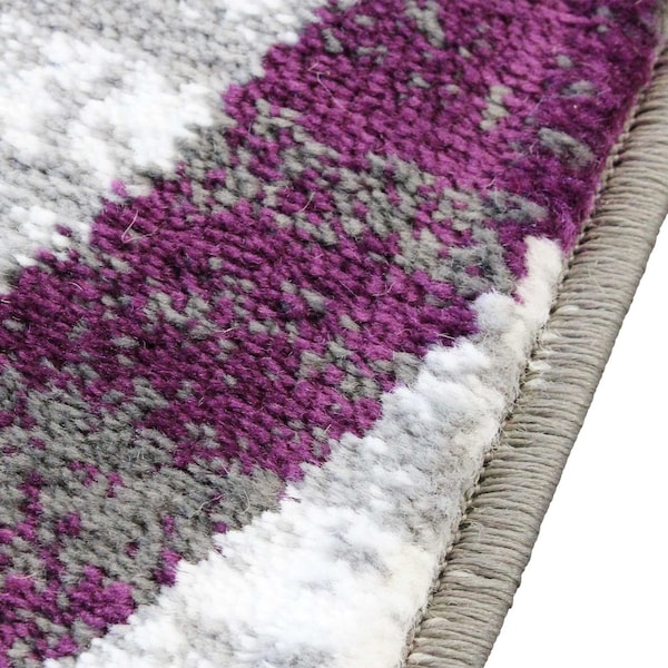 Flash Furniture Purple 6' x 9' Modern Swirl Pattern Area Rug - OKR-RG1103-69-PU-GG