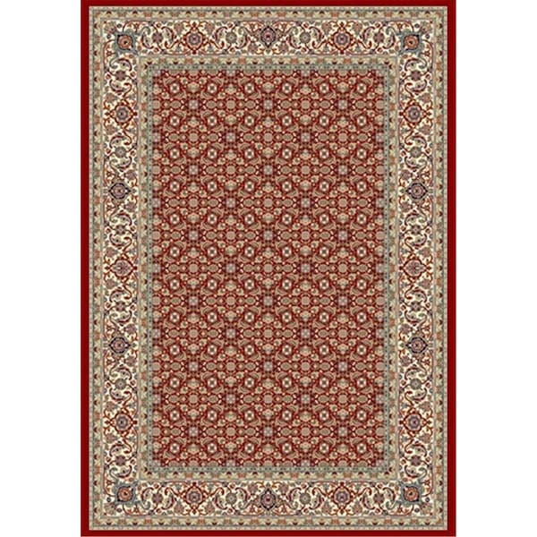Dynamic Rugs Ancient Garden 5 ft. 3 in. x 7 ft. 7 in. 57011-1414 Rug - Red/Ivory - AN69570111414