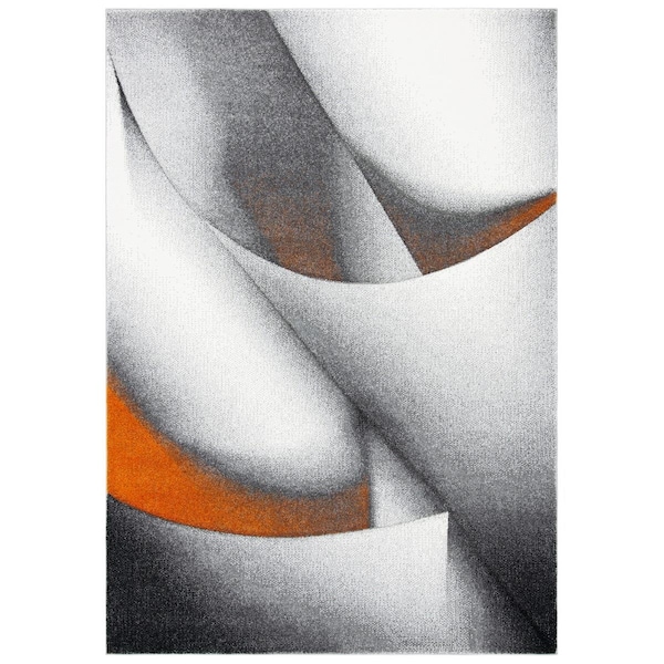 Safavieh Runner Modern Hollywood Area Rug, Grey & Orange - 2 ft. -3 in. x 8 ft. - HLW716P-28