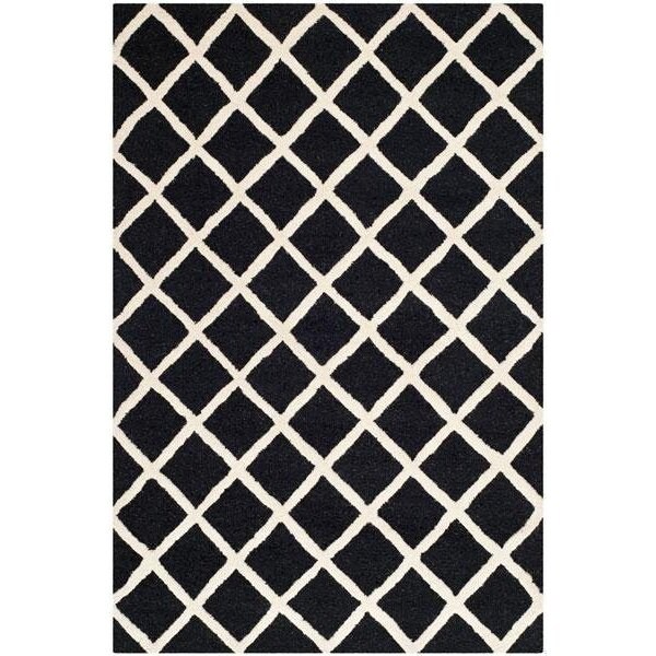 Safavieh 2 x 3 ft. Cambridge Hand Tufted Accent Area RugBlack & Ivory - CAM135E-2