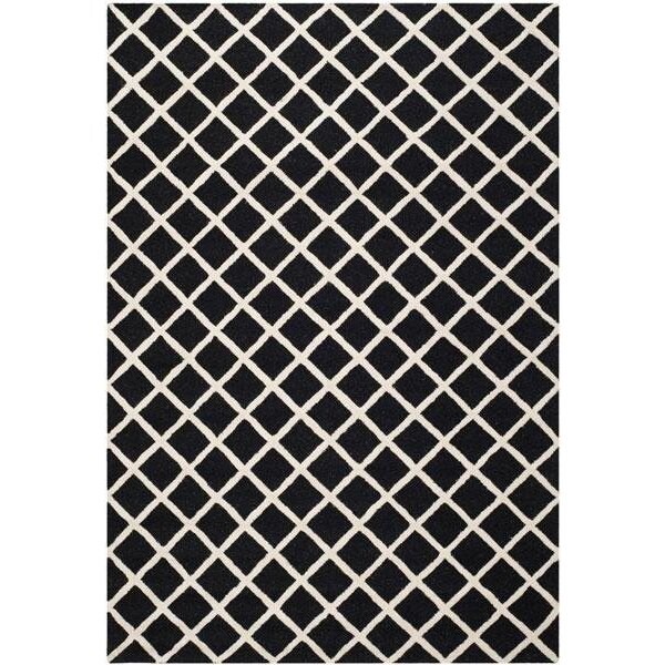 Safavieh 2 x 3 ft. Cambridge Hand Tufted Accent Area RugBlack & Ivory - CAM135E-2