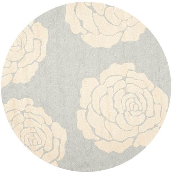 Safavieh 6 x 6 ft. Cambridge Hand Tufted Round Area RugGrey & Ivory - CAM782G-6R