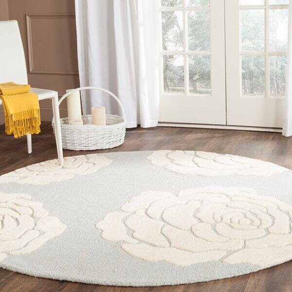 Safavieh 6 x 6 ft. Cambridge Hand Tufted Round Area RugGrey & Ivory - CAM782G-6R