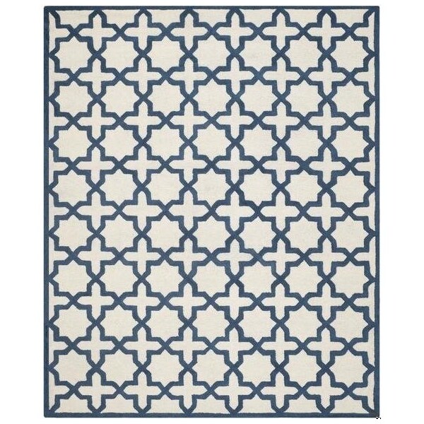 Safavieh Cambridge Hand Tufted Square RugIvory & Navy 6 x 6 ft. - CAM125Z-6SQ