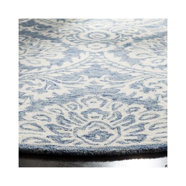 Safavieh Blossom Hand Tufted Square RugBlue & Ivory 6 x 6 ft. - BLM106M-6SQ