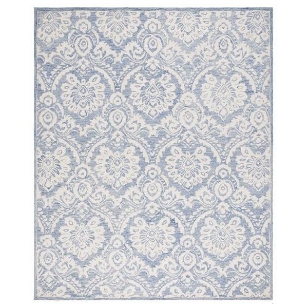Safavieh Blossom Hand Tufted Square RugBlue & Ivory 6 x 6 ft. - BLM106M-6SQ