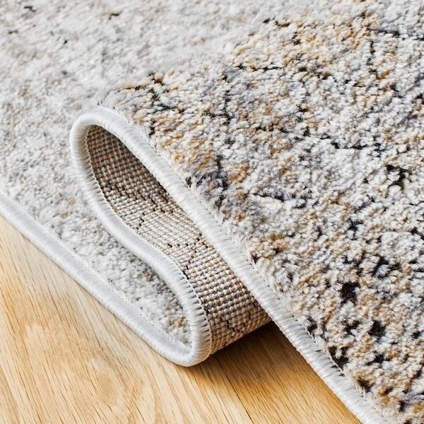 Safavieh 8 x 10 ft. Amelia 700 Contemporary Rectangle Power Loomed Rug - Gray & Gold - ALA761H-8