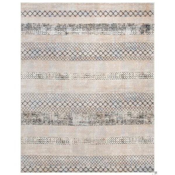 Safavieh 8 x 10 ft. Amelia 700 Contemporary Rectangle Power Loomed Rug - Gray & Gold - ALA761H-8