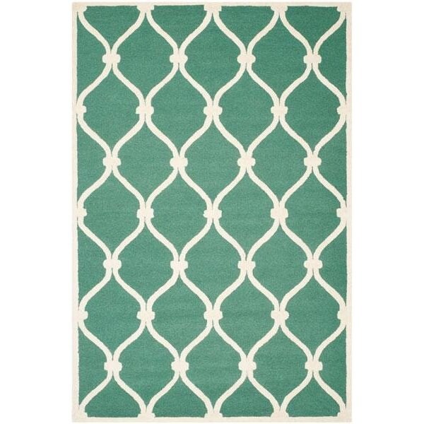 Safavieh Cambridge Hand Tufted Runner Rug- Teal - Ivory- 2 ft. 6 in. x 12 ft. - CAM710T-212