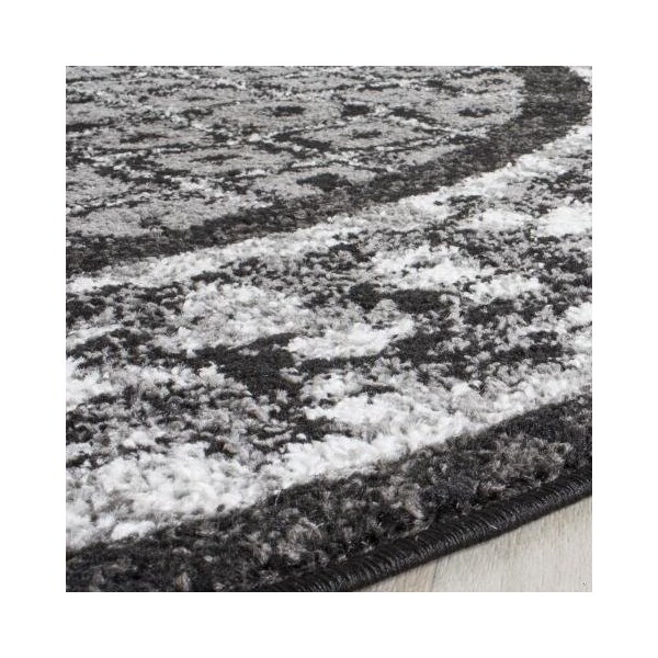 Safavieh Adirondack Power Loomed Rectangle Rug- Black - Silver- 2 ft. 6 in. x 10 ft. - ADR110A-210