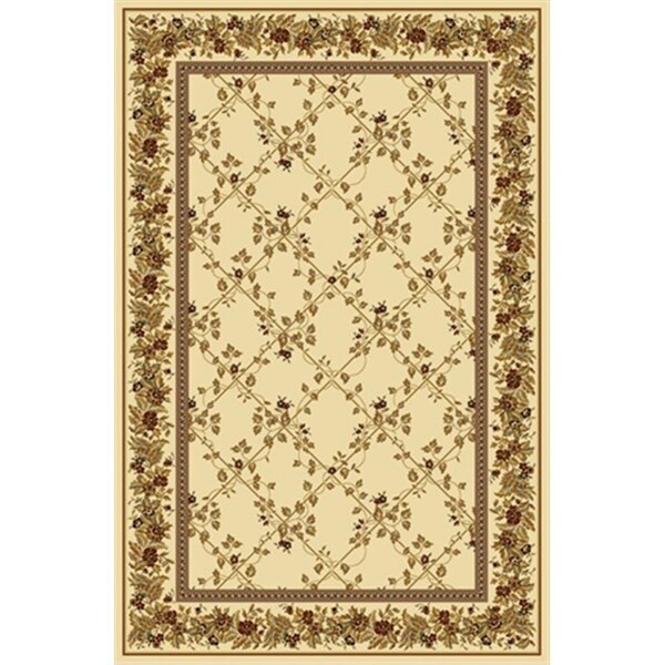 Auric 1427-1712-IVORY Noble Rectangular Ivory Transitional Italy Area Rug - 7 ft. 9 in. W x 9 ft. 6 in. H - AU3180542
