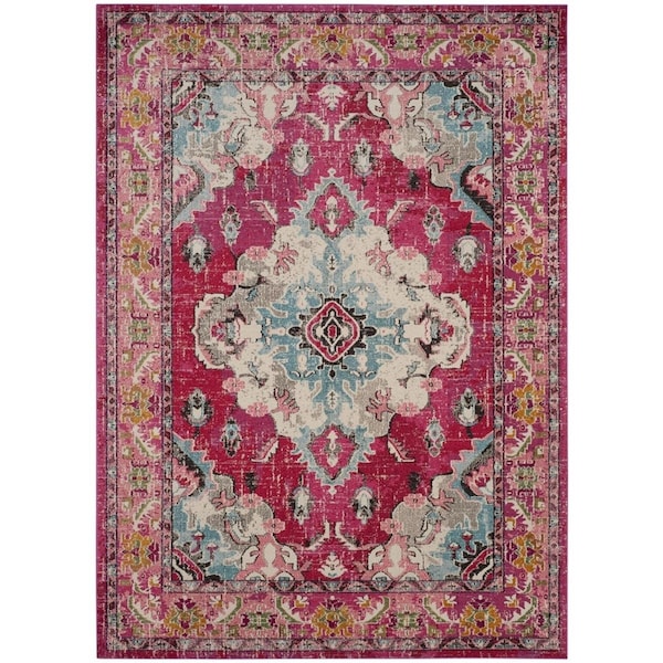 Safavieh Monaco Large Rectangle Area Rug, PInk and Multi - 8 x 11 ft. - MNC243D-8