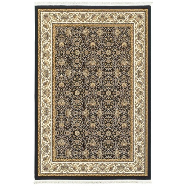 Oriental Weavers 5 ft. 3 in. x 7 ft. 6 in. Masterpiece Traditional Area Rug, Navy - M1331B160230ST