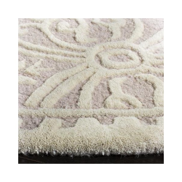 Safavieh 2 ft.-6 in. x 6 ft. Runner Transitional Cambridge- Light Pink and Ivory Hand Tufted Rug - CAM123M-26