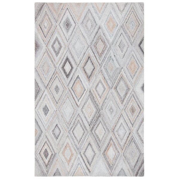 Safavieh 8 x 10 ft. Metro Contemporary Hand Tufted Rectangle Rug, Grey & Light Brown - MET552F-8