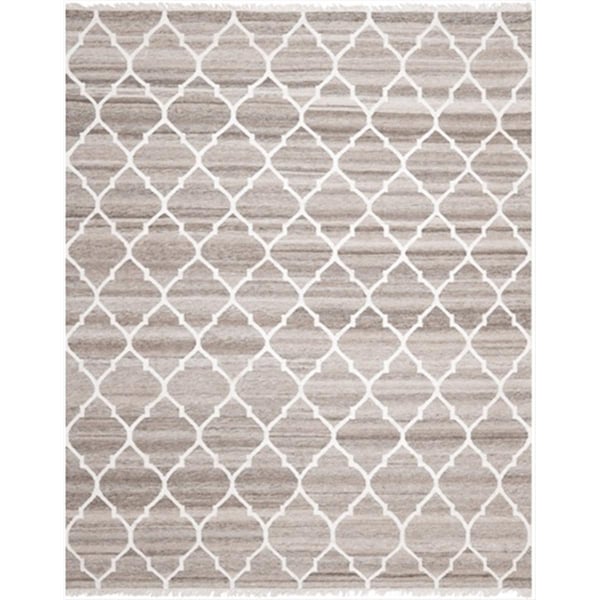 Safavieh 8 x 10 ft. Large Rectangle Casual Natural Kilim Light Grey and Ivory Area Rug - NKM317A-8