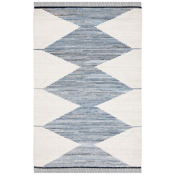 Safavieh 4 x 6 ft. Kilim Flat Weave Rectangle Area Rug Ivory & Blue - KLM309A-4