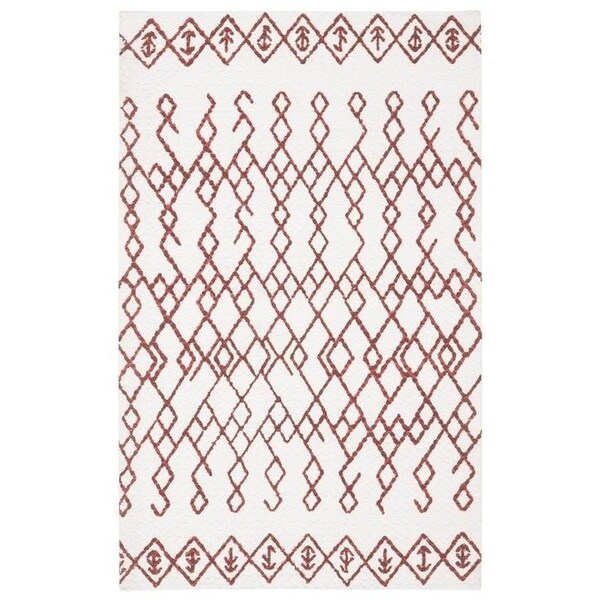 Safavieh Cedar Brook Large Rectangle Area Rug, Ivory and Rust - 8 x 10 ft. - CDR501D-8
