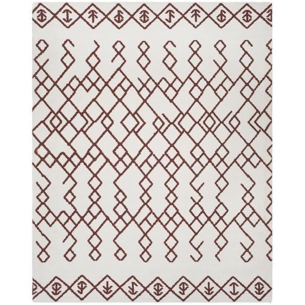 Safavieh Cedar Brook Large Rectangle Area Rug, Ivory and Rust - 8 x 10 ft. - CDR501D-8