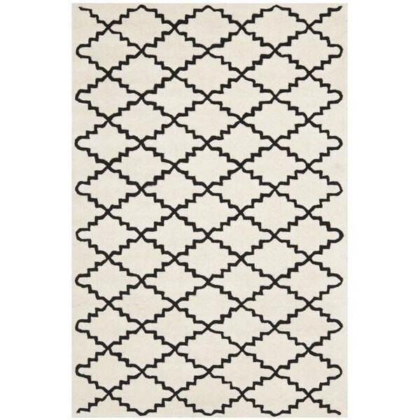 Safavieh Chatham Hand Tufted Round Rug- Ivory - Black- 7 x 7 ft. - CHT721A-7R