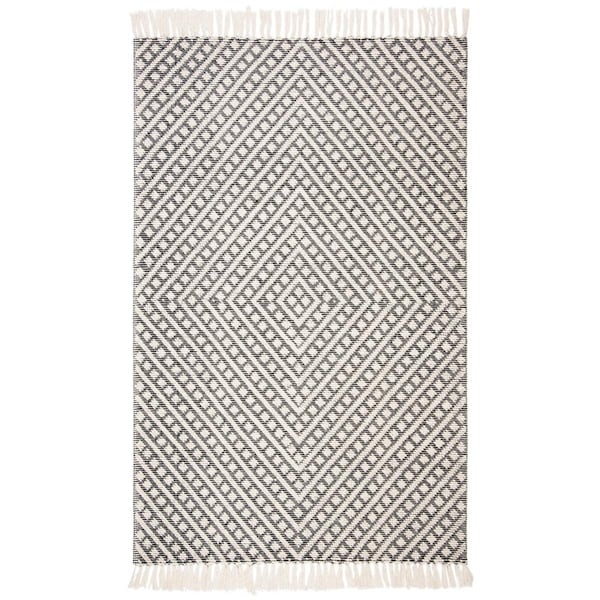 Safavieh 2 ft.-3 in. x 8 ft. Natura Hand Loomed Runner Rug, Ivory & Black - NAT357A-28
