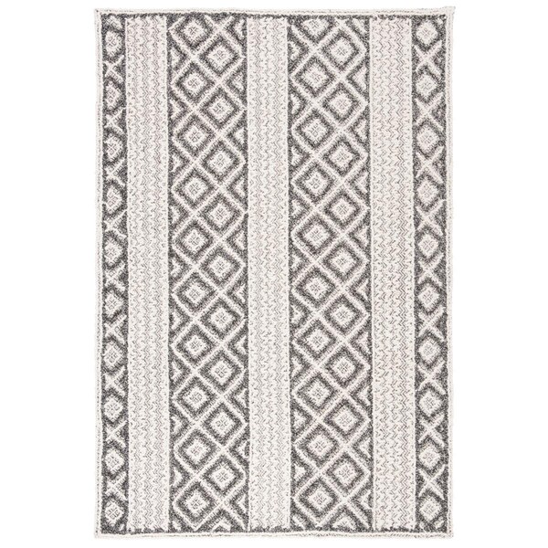 Safavieh 4 x 6 ft. 100 Percent Wool Trace Hand Tufted & Transitional Rectangle Rug, Grey & Beige - TRC201F-4