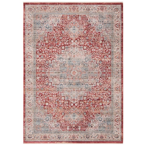 Safavieh 4 x 6 ft. Kenitra 600 Power Loomed Rectangle Area Rug Red & Blue - KRA672R-4