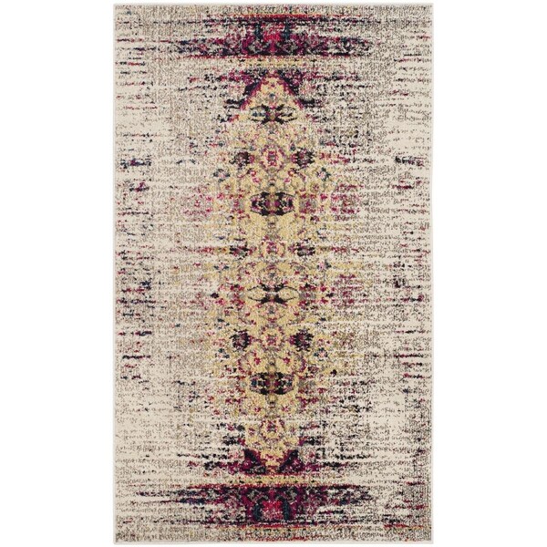 Safavieh Monaco Small Rectangle Area Rug, Ivory and Pink - 3 x 5 ft. - MNC209R-3