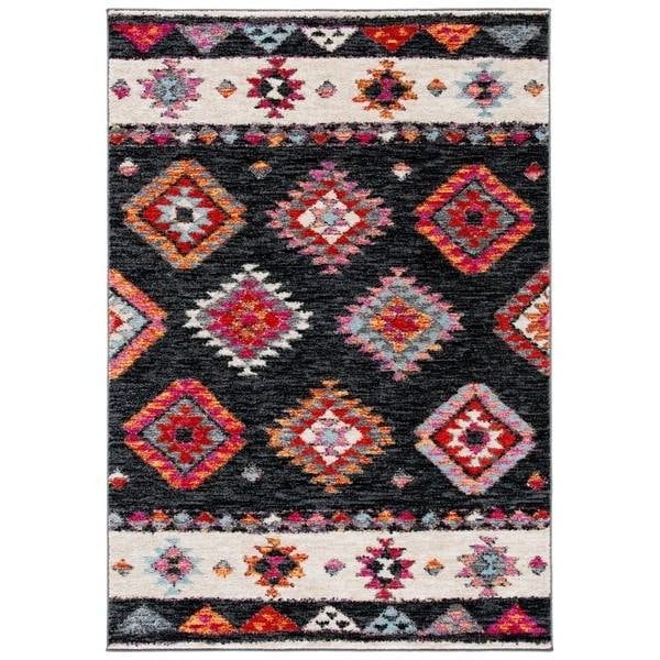 Safavieh Rectangular Adirondack Global Area Rug, Black & Red - 3 x 5 ft. - ADR245Z-3