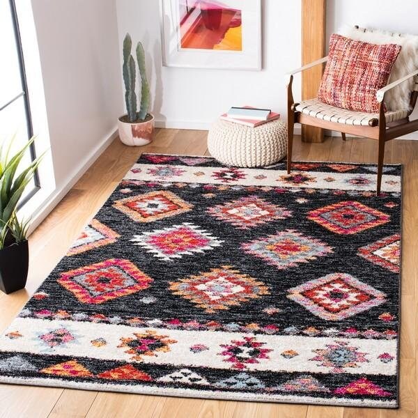 Safavieh Rectangular Adirondack Global Area Rug, Black & Red - 3 x 5 ft. - ADR245Z-3