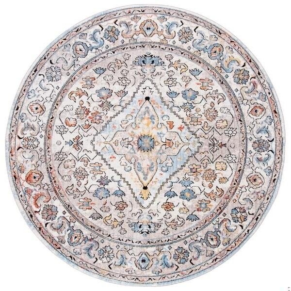 Safavieh 7 x 7 ft. Bristol Global Square Area RugCream & Beige - BTL364A-7SQ